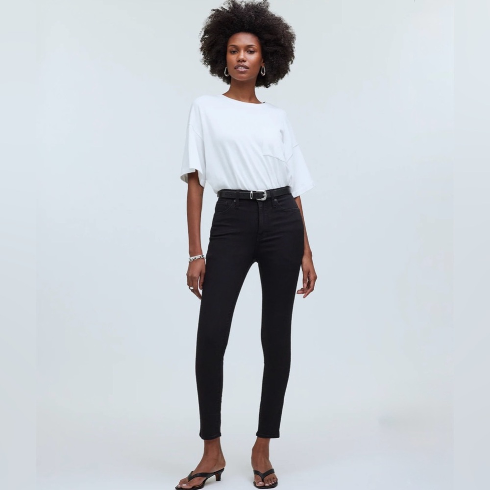 Madewell 10” High Rise Black Skinny Jeans Size 27